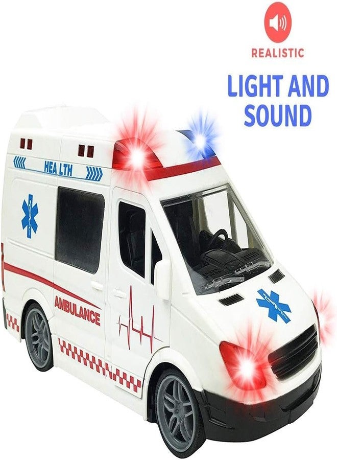 Jack Royal 1:20 Scale Ambulance Car Toy for Kids | Friction Inertia Powered | Door Open Light Siren Effect Doctor Ambulance Truck Toy Set for Children - Image 2